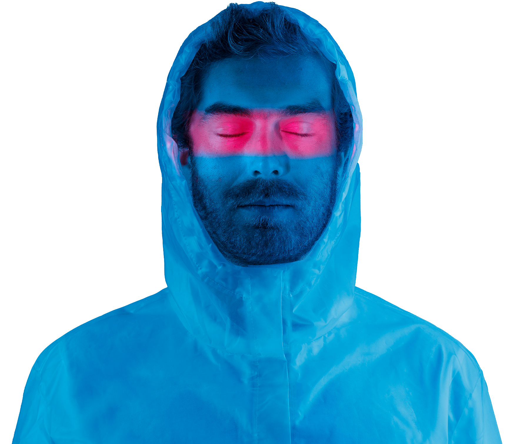 Man with light in the eyes