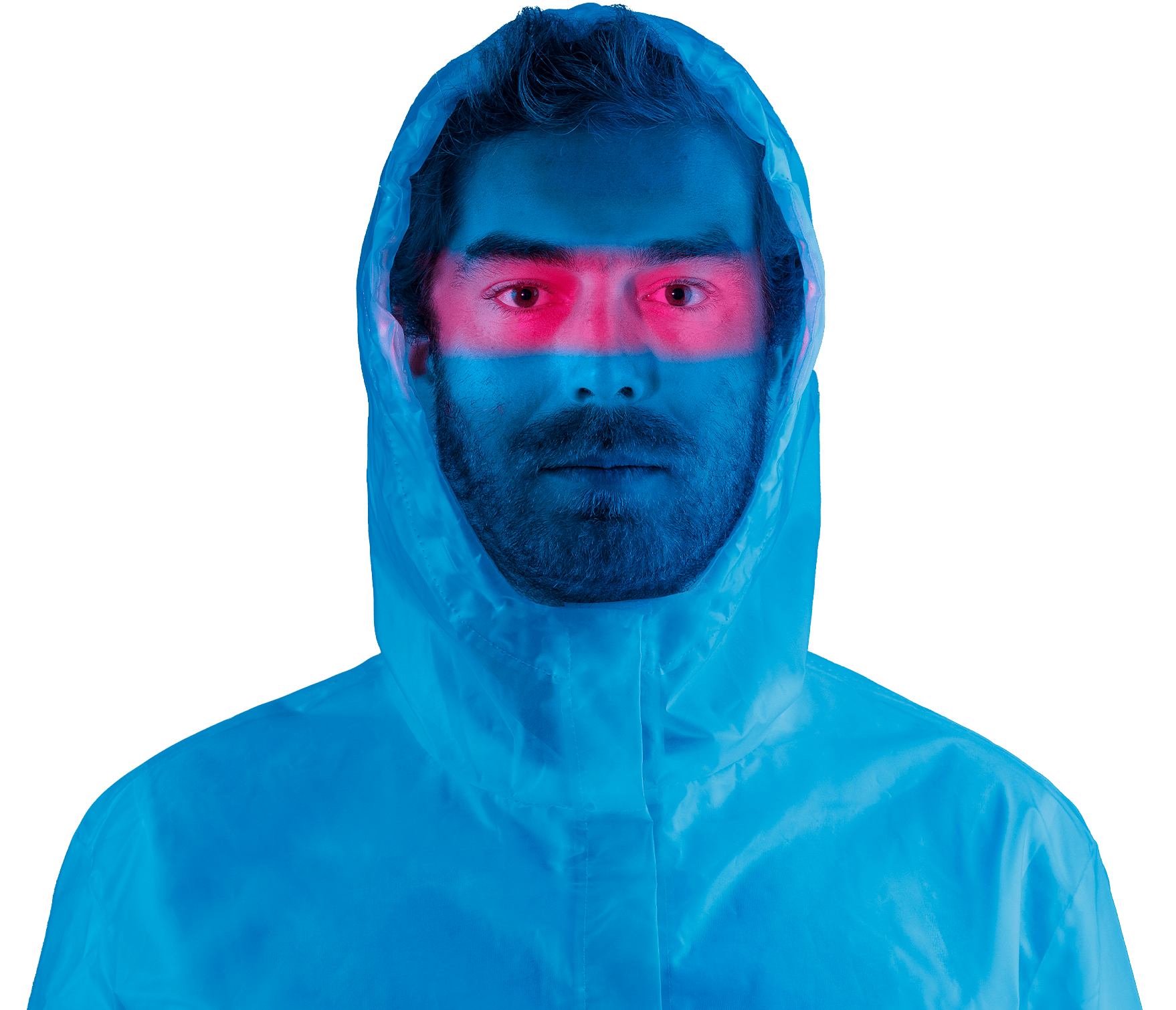 Man with light in the eyes